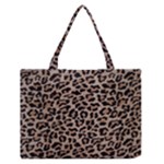 cheetah leopard print Medium Zipper Tote Bag