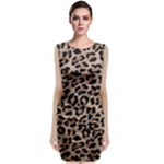 cheetah leopard print Sleeveless Velvet Midi Dress