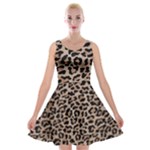 cheetah leopard print Velvet Skater Dress