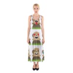 Groundhog Emojis Sleeveless Maxi Dress