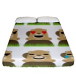 Groundhog Emojis Fitted Sheet (Queen Size)