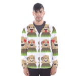 Groundhog Emojis Hooded Wind Breaker (Men)