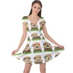 Groundhog Emojis Cap Sleeve Dress