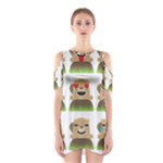 Groundhog Emojis Shoulder Cutout One Piece