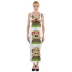 Groundhog Emojis Fitted Maxi Dress