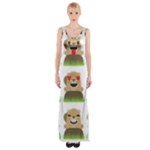 Groundhog Emojis Maxi Thigh Split Dress