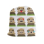 Groundhog Emojis Drawstring Pouch (XL)