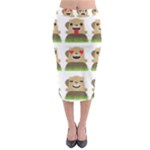 Groundhog Emojis Midi Pencil Skirt