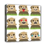 Groundhog Emojis Mini Canvas 8  x 8  (Stretched)