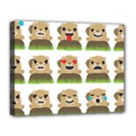 Groundhog Emojis Canvas 14  x 11  (Stretched)