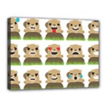 Groundhog Emojis Canvas 16  x 12  (Stretched)