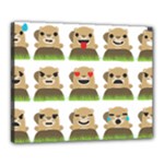 Groundhog Emojis Canvas 20  x 16  (Stretched)