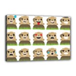 Groundhog Emojis Canvas 18  x 12  (Stretched)