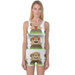 Groundhog Emojis One Piece Boyleg Swimsuit