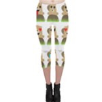 Groundhog Emojis Capri Leggings 