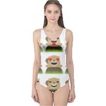 Groundhog Emojis One Piece Swimsuit