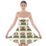 Groundhog Emojis Strapless Bra Top Dress