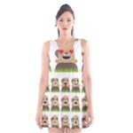 Groundhog Emojis Scoop Neck Skater Dress