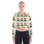 Groundhog Emojis Women s Cropped Sweatshirt