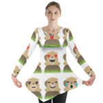 Groundhog Emojis Long Sleeve Tunic 