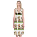 Groundhog Emojis Midi Sleeveless Dress