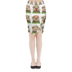 Groundhog Emojis Midi Wrap Pencil Skirt