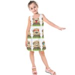 Groundhog Emojis Kids  Sleeveless Dress