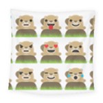 Groundhog Emojis Square Tapestry (Large)