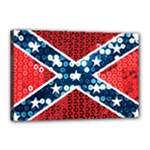 sequin confederate flag Canvas 18  x 12  (Stretched)