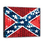 sequin confederate flag Deluxe Canvas 20  x 16  (Stretched)