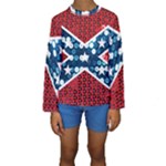 sequin confederate flag Kids  Long Sleeve Swimwear