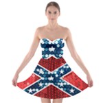 sequin confederate flag Strapless Bra Top Dress