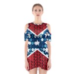 sequin confederate flag Shoulder Cutout One Piece