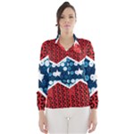 sequin confederate flag Wind Breaker (Women)