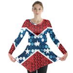 sequin confederate flag Long Sleeve Tunic 