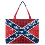 sequin confederate flag Medium Zipper Tote Bag