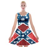 sequin confederate flag Velvet Skater Dress