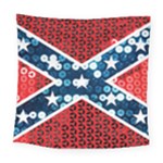 sequin confederate flag Square Tapestry (Large)