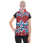 sequin confederate flag Women s Button Up Puffer Vest