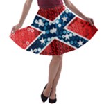 sequin confederate flag A-line Skater Skirt