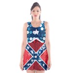 sequin confederate flag Scoop Neck Skater Dress