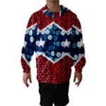 sequin confederate flag Hooded Wind Breaker (Kids)