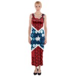 sequin confederate flag Fitted Maxi Dress