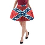 sequin confederate flag A-Line Pocket Skirt