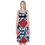 sequin confederate flag Midi Sleeveless Dress