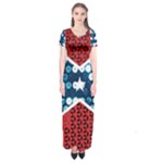 sequin confederate flag Short Sleeve Maxi Dress