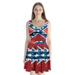 sequin confederate flag Split Back Mini Dress 