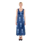 glitter tardis Sleeveless Maxi Dress