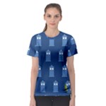 glitter tardis Women s Sport Mesh Tee