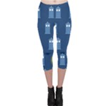 glitter tardis Capri Leggings 